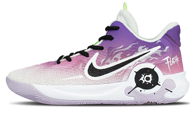 Nike KD Trey 5 IX Flowing Sakura Abrasion Resistant Mid Top Vintage Basketball Shoes Unisex Purple