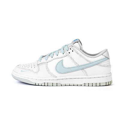 Nike Dunk Blue Daisy Small Flower Anti Slip Wear Resistant Low Top Skateboard Shoes Women's White