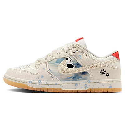 Nike Dunk Slip Resistant Cushioning Wear Resistant Breathable Low Top Skateboard Shoes Women's Ecru