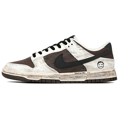 Nike Dunk Low''Jumpman Jack'' Low Top Skateboard Shoes Men's Black Brown