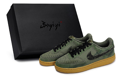 Nike Court Vision 1 Skateboard Shoes Men's Low top Black/Jasper