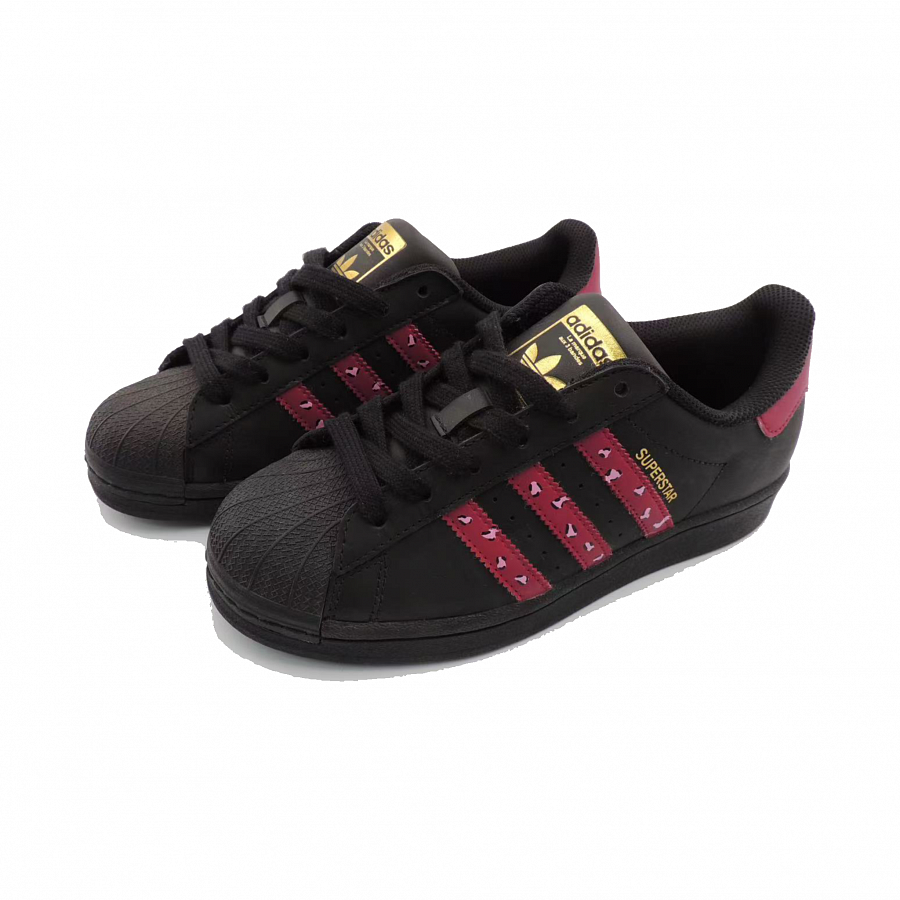 Adidas Originals SUPERSTAR Cranberry Trap Slip Resistant Low Top Skateboard Shoes Unisex Black Pink купить в интернет-магазине Yoocart с быстрой доставкой по России.