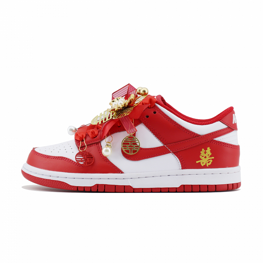 Nike Dunk Low Top Skateboard Shoes Unisex Red White купить в интернет-магазине Yoocart с быстрой доставкой по России.