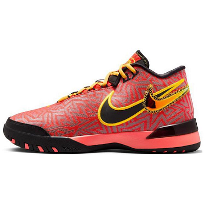 Nike Anti-Slip Wear-Resistant Mid-Top Basketball Shoes Men's Red