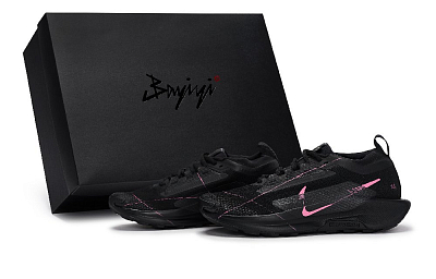 Nike Pegasus Trail 5 Abrasion Resistant Low Top Running Shoes Men's Black Pink