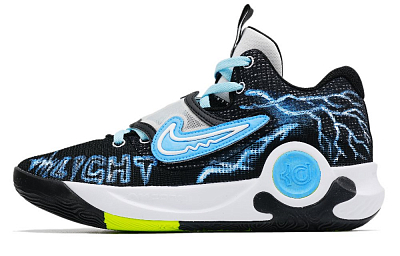 Nike KD Trey 5 X Enchanting Chaos Cushioning Anti-Slip And Wear-Resistant Low-Top Basketball Shoes Men's Black Blue