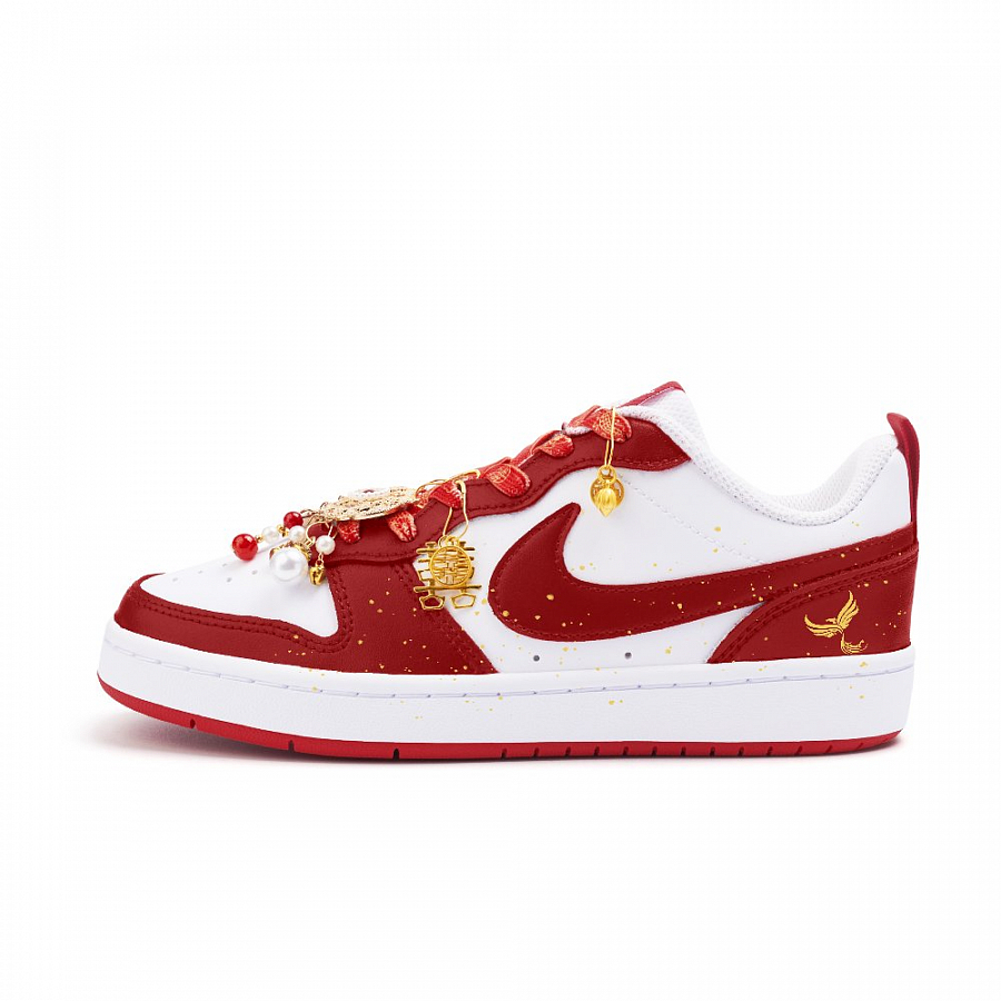 Nike Court Borough Cushioning, Wear Resistant Low Top Skateboard Shoes Women's Red купить в интернет-магазине Yoocart с быстрой доставкой по России.