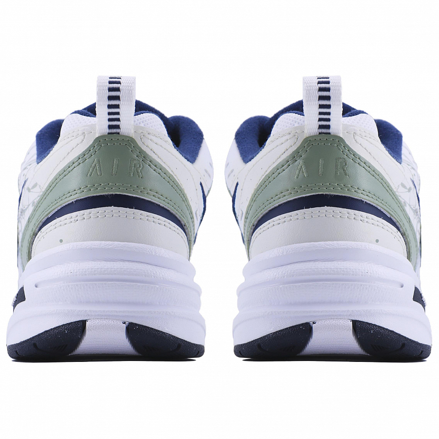 Nike Air Monarch 4 White Navy Bamboo Shadow Scroll SDS Abrasion Resistant Low Top Chunky Sneakers Unisex White Green купить в интернет-магазине Yoocart с быстрой доставкой по России.