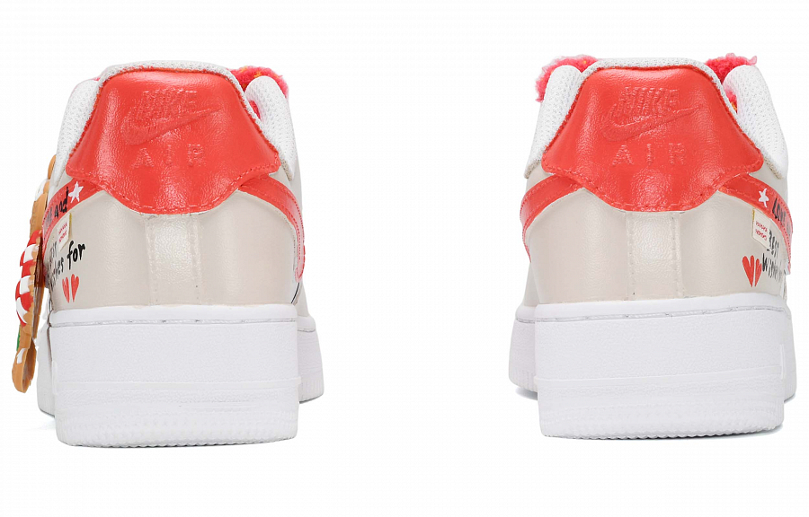 Nike Air Force 1 Slip-Resistant Low-Top Skateboard Shoes Unisex Red White купить в интернет-магазине Yoocart с быстрой доставкой по России.