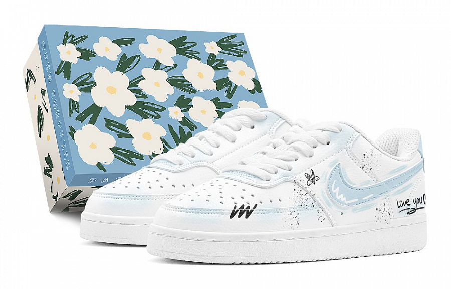 Nike Court Vision 1 Ocean Love Low Top Skateboard Shoes Men's Pink Blue купить в интернет-магазине Yoocart с быстрой доставкой по России.