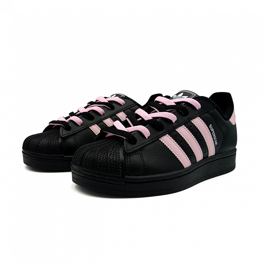 Adidas Originals Superstar Abrasion Resistant Low Top Skateboard Shoes Women's Black Pink купить в интернет-магазине Yoocart с быстрой доставкой по России.