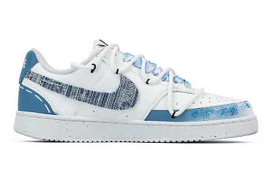 Nike Court Vision 1 Low Top Skateboard Shoes Men's Blue