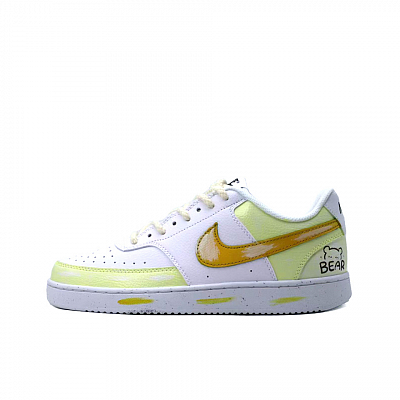 Nike Court Vision 1 Anti Slip Wear Resistant Low Top Skateboard Shoes Men's White