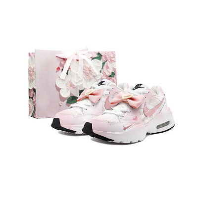 Nike Air Max Fusion Shock Absorbers Slip Resistant Abrasion Resistant Low Top Casual Running Shoes Women's Pink