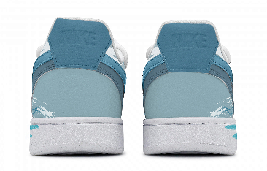Nike Court Vision 1 Anti Slip Wear Resistant Low Top Skateboard Shoes Men's White Blue купить в интернет-магазине Yoocart с быстрой доставкой по России.