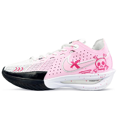 Nike Air Zoom G.T. Cut 3 Cushioning Rebound Low Top Basketball Shoes Unisex White Pink