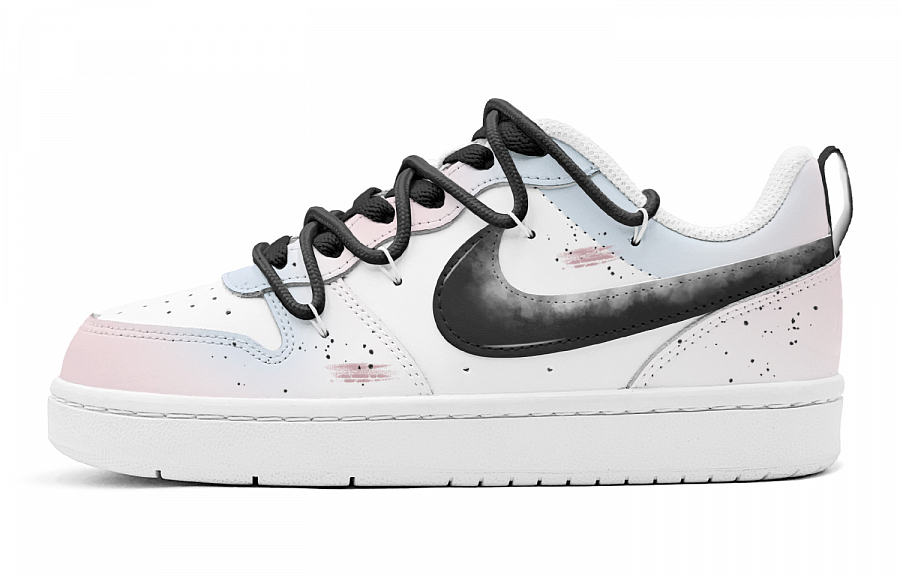 Nike Court Borough Ink Dye Pink Charm Low Top Skateboard Shoes Women's Pink Blue купить в интернет-магазине Yoocart с быстрой доставкой по России.