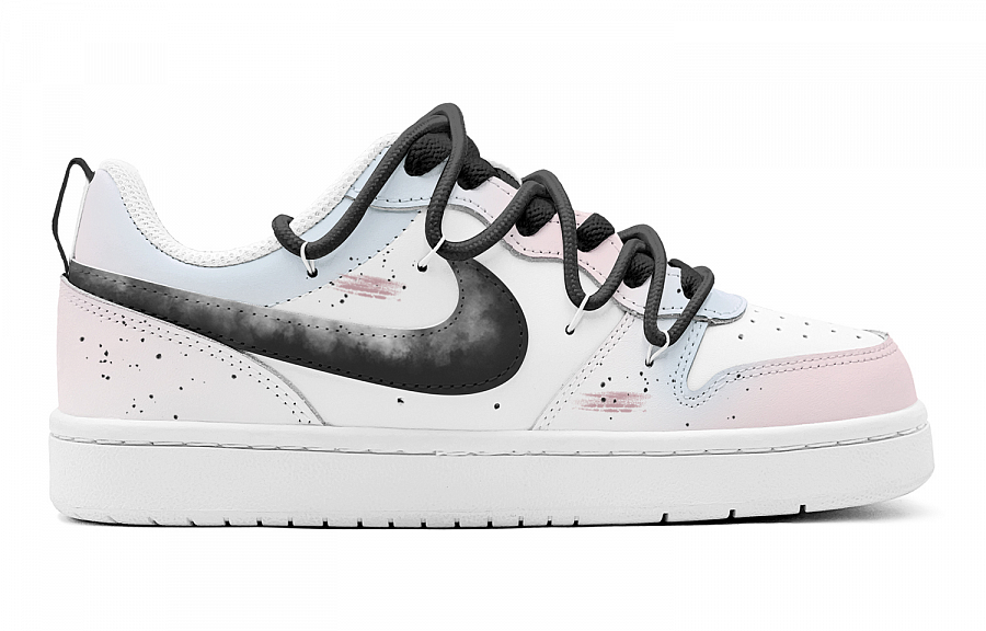 Nike Court Borough Ink Dye Pink Charm Low Top Skateboard Shoes Women's Pink Blue купить в интернет-магазине Yoocart с быстрой доставкой по России.