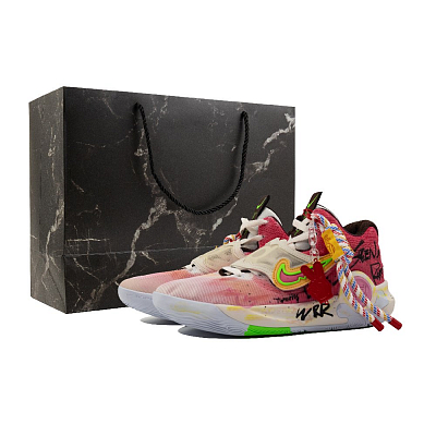 Nike KD Trey 5 IX Anti-Slip And Wear-Resistant Breathable Mid-Top Vintage Basketball Shoes Unisex Cherry Blossom Pink