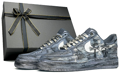Nike Air Force 1 Skateboard Shoes Unisex Low top Gray