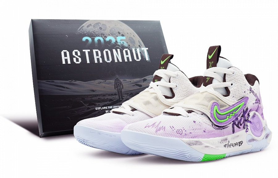 Nike KD Trey 5 X Cushioning Moisture-Wicking Low-Top Basketball Shoes Men's White Purple купить в интернет-магазине Yoocart с быстрой доставкой по России.