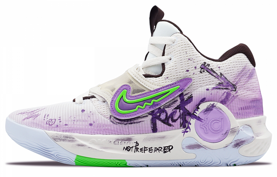 Nike KD Trey 5 X Cushioning Moisture-Wicking Low-Top Basketball Shoes Men's White Purple купить в интернет-магазине Yoocart с быстрой доставкой по России.
