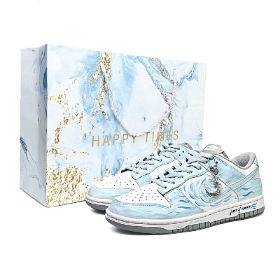 Nike Dunk Special Shopping Bag, Tide Walk Abrasion Resistant Low Top Skateboard Shoes Unisex Sea Blue