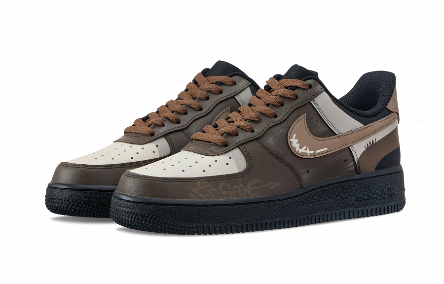 Nike Air Force 1 Gentleman Cocoa Anti-Slip Wear-Resistant Low-Top Skateboard Shoes Unisex Black Brown купить в интернет-магазине Yoocart с быстрой доставкой по России.