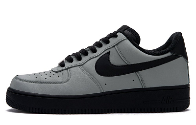 Nike Air Force 1 'Amog Gray' Anti Slip Wear Resistant Low Top Skateboard Shoes Unisex Black Gray