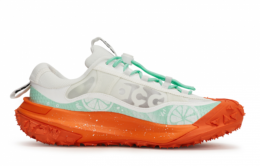 Nike ACG Mountain Fly 2 Orange Soda Abrasion Resistant Low Top Hiking Shoes Men's White Orange Cyan купить в интернет-магазине Yoocart с быстрой доставкой по России.