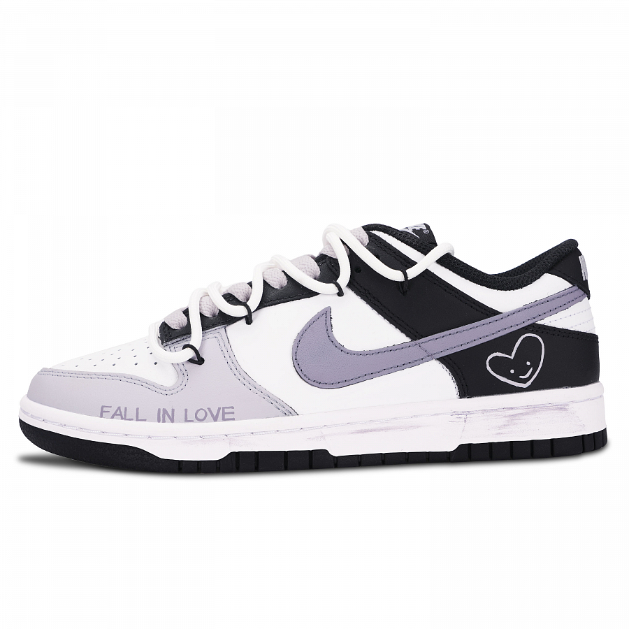 Nike Dunk Black White, Falling In Love Abrasion Resistant Low Top Skateboard Shoes Unisex Black Purple купить в интернет-магазине Yoocart с быстрой доставкой по России.