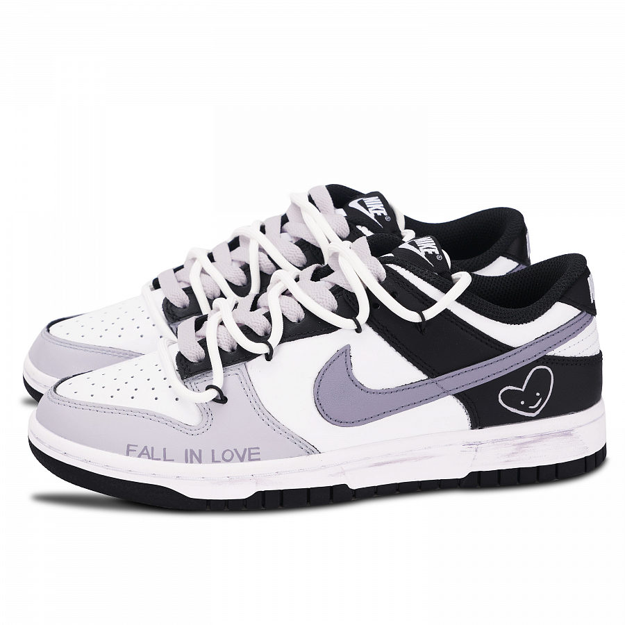 Nike Dunk Black White, Falling In Love Abrasion Resistant Low Top Skateboard Shoes Unisex Black Purple купить в интернет-магазине Yoocart с быстрой доставкой по России.