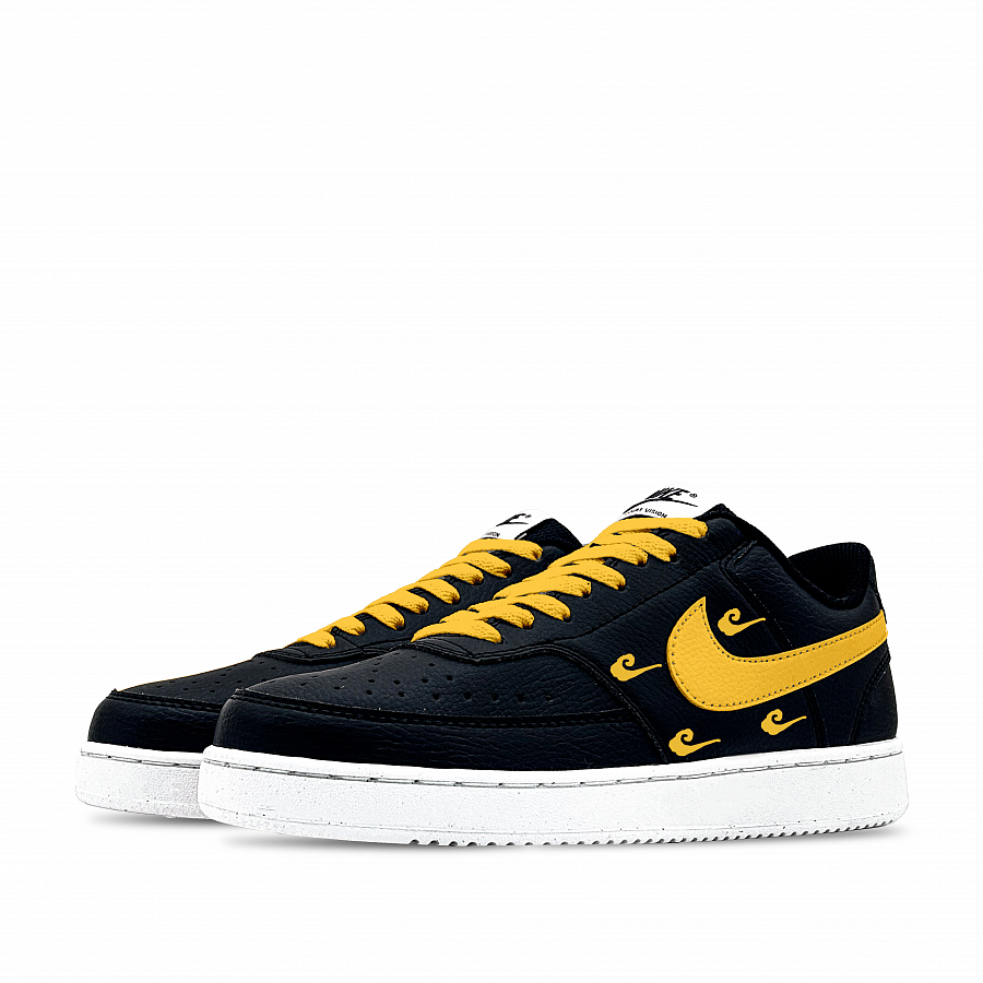 Nike Court Vision Low Top Skateboard Shoes Men's Black Yellow купить в интернет-магазине Yoocart с быстрой доставкой по России.