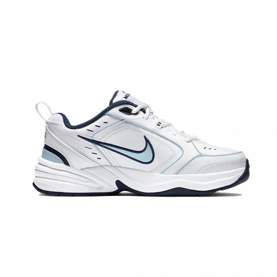 Nike Air Monarch 4 Spring Letter Innovative Manufacturing Slip Resistant Low Top Chunky Sneakers Unisex White Blue купить в интернет-магазине Yoocart с быстрой доставкой по России.