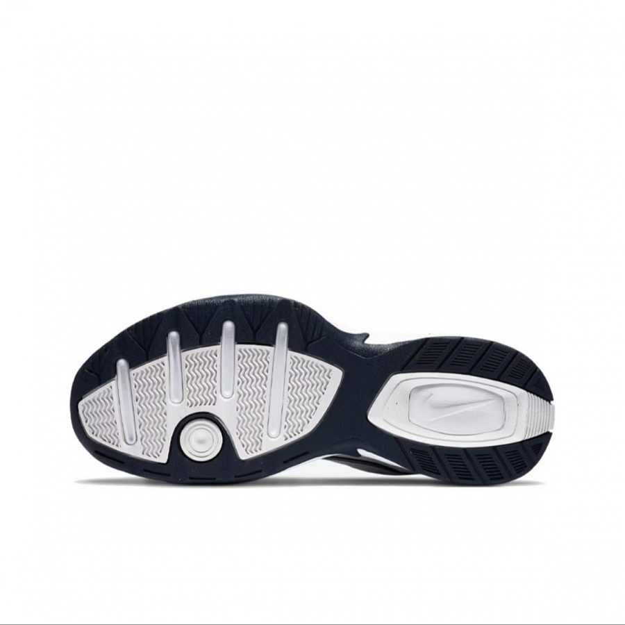 Nike Air Monarch 4 Spring Letter Innovative Manufacturing Slip Resistant Low Top Chunky Sneakers Unisex White Blue купить в интернет-магазине Yoocart с быстрой доставкой по России.