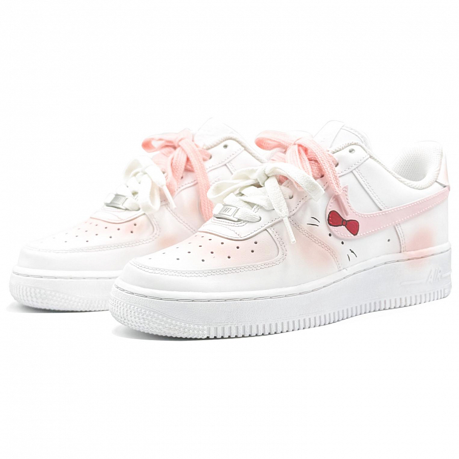 Nike Air Force 1 Anti-Slip Wear-Resistant Low-Top Skateboard Shoes Women's Pink White купить в интернет-магазине Yoocart с быстрой доставкой по России.