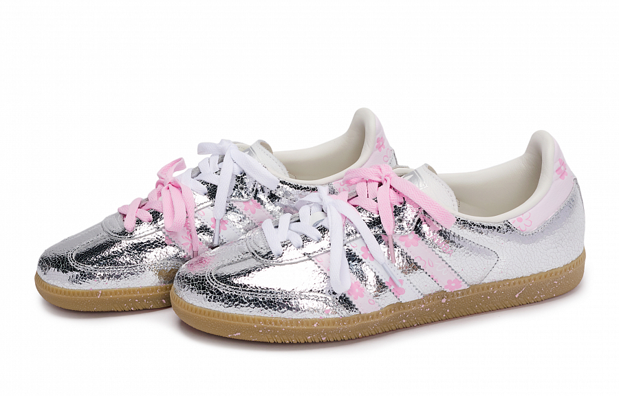 Adidas Originals SAMBA OG German Army Trainers Women's Low Top Silver/Pink купить в интернет-магазине Yoocart с быстрой доставкой по России.