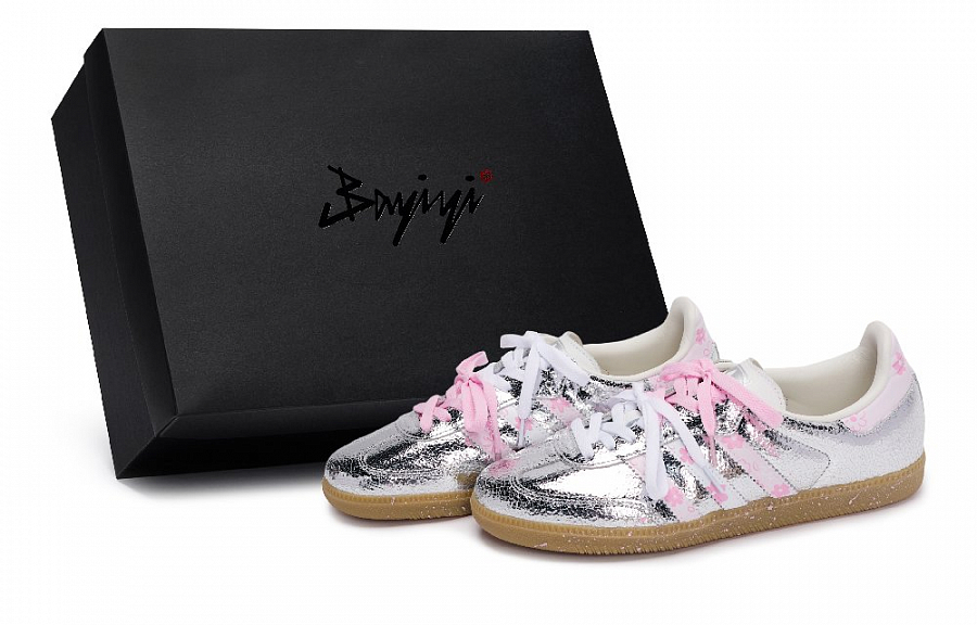 Adidas Originals SAMBA OG German Army Trainers Women's Low Top Silver/Pink купить в интернет-магазине Yoocart с быстрой доставкой по России.