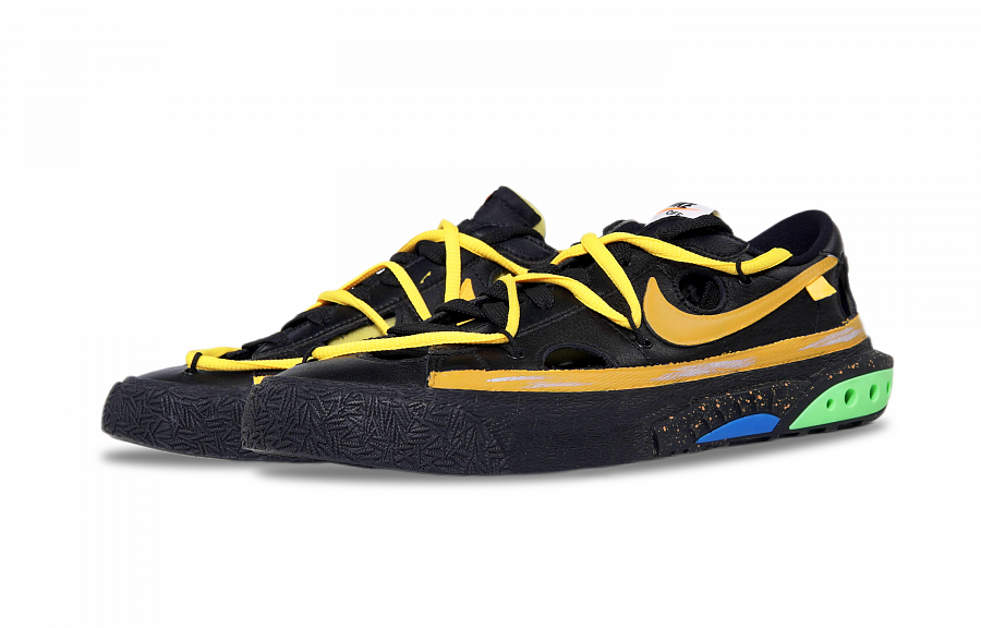 OFF WHITE x Nike Blazer Huangyan Slip Resistant Balance Low Top Skateboard Shoes Unisex Black купить в интернет-магазине Yoocart с быстрой доставкой по России.