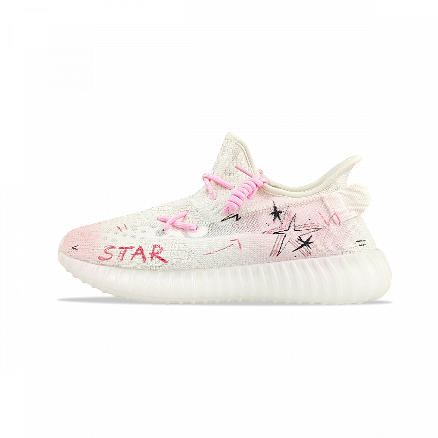 Adidas Originals Yeezy Boost 350 V2 Breathable Low Top Casual Shoes Unisex White Pink купить в интернет-магазине Yoocart с быстрой доставкой по России.