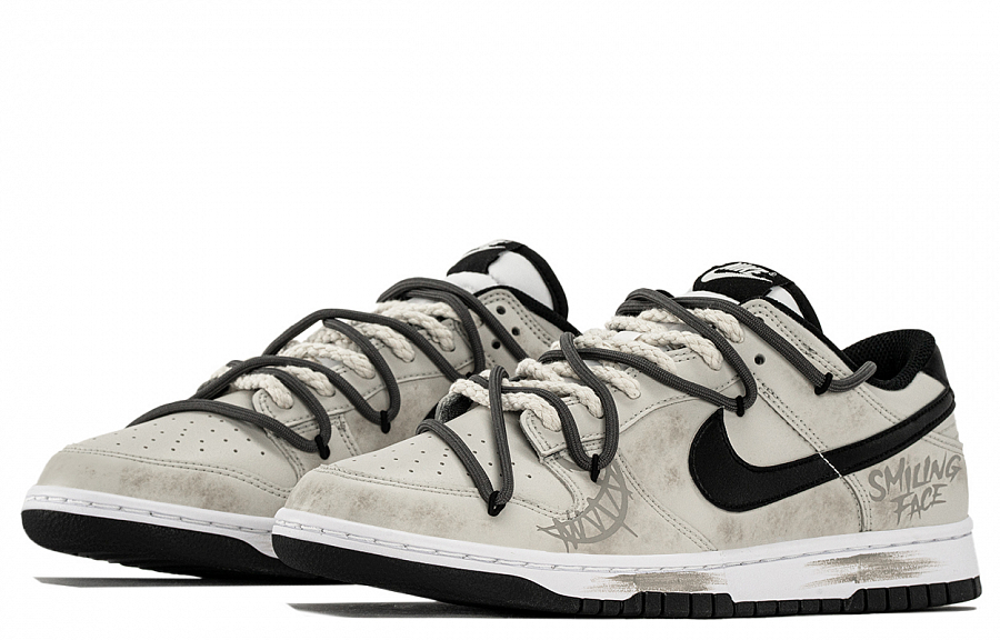 Nike Dunk Abrasion Resistant Low top Skateboard Shoes Men's Beige Black купить в интернет-магазине Yoocart с быстрой доставкой по России.