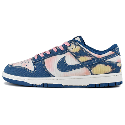 Nike Dunk Summer Multicolor Slip Resistant, Abrasion Resistant, Breathable Low Top Skateboard Shoes Men's Denim Blue