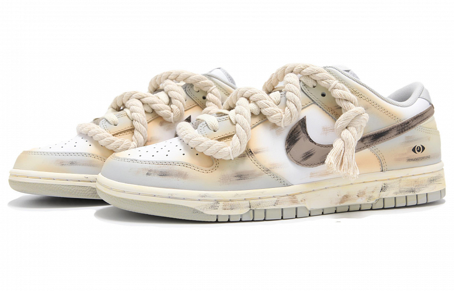 Nike Dunk Abrasion Resistant Low Top Skateboard Shoes Unisex Beige Yellow купить в интернет-магазине Yoocart с быстрой доставкой по России.