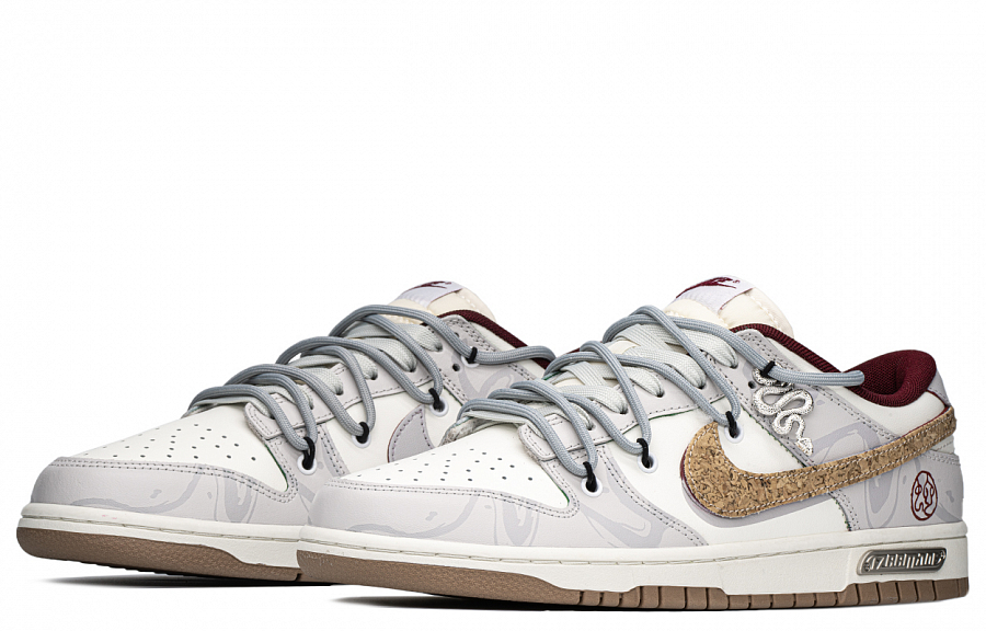 Nike Dunk Slip Resistant, Abrasion Resistant, Lightweight, Height Increasing Low top Skateboard Shoes Men's White Gray купить в интернет-магазине Yoocart с быстрой доставкой по России.