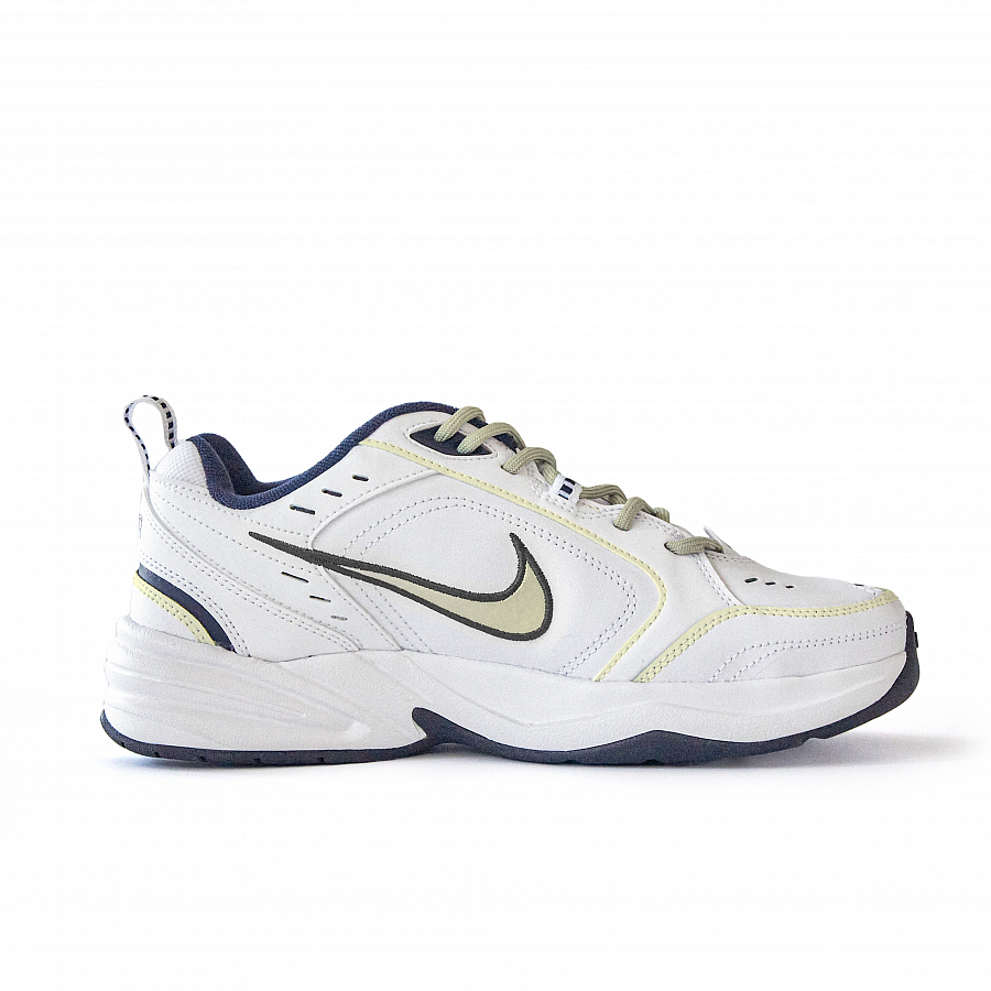 Nike Air Monarch 4 Anti-Slip Wear-Resistant Low-Top Chunky Sneakers Unisex White Yellow купить в интернет-магазине Yoocart с быстрой доставкой по России.