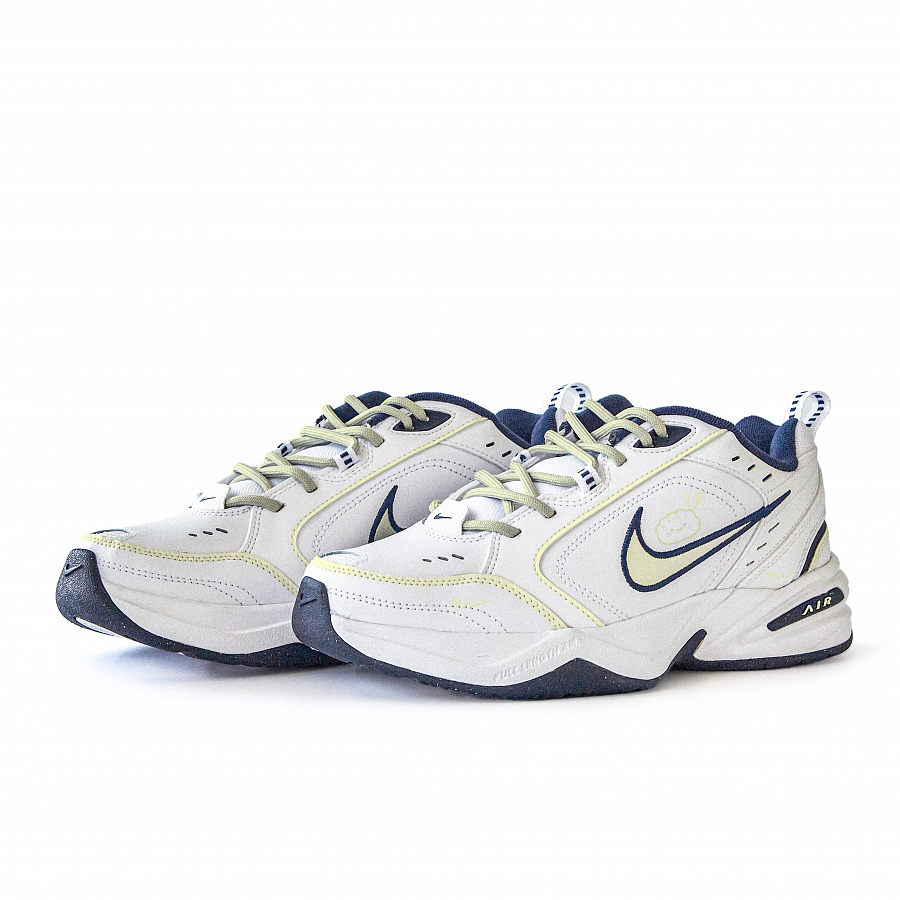 Nike Air Monarch 4 Anti-Slip Wear-Resistant Low-Top Chunky Sneakers Unisex White Yellow купить в интернет-магазине Yoocart с быстрой доставкой по России.