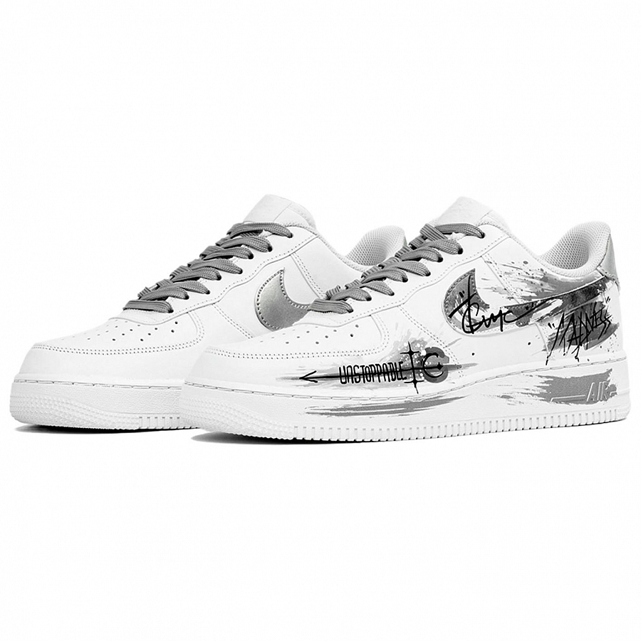 Nike Air Force 1 Wan Hua Nong, Silver Knight, Shopping Bag Abrasion Resistant Low top Skateboard Shoes Unisex White купить в интернет-магазине Yoocart с быстрой доставкой по России.