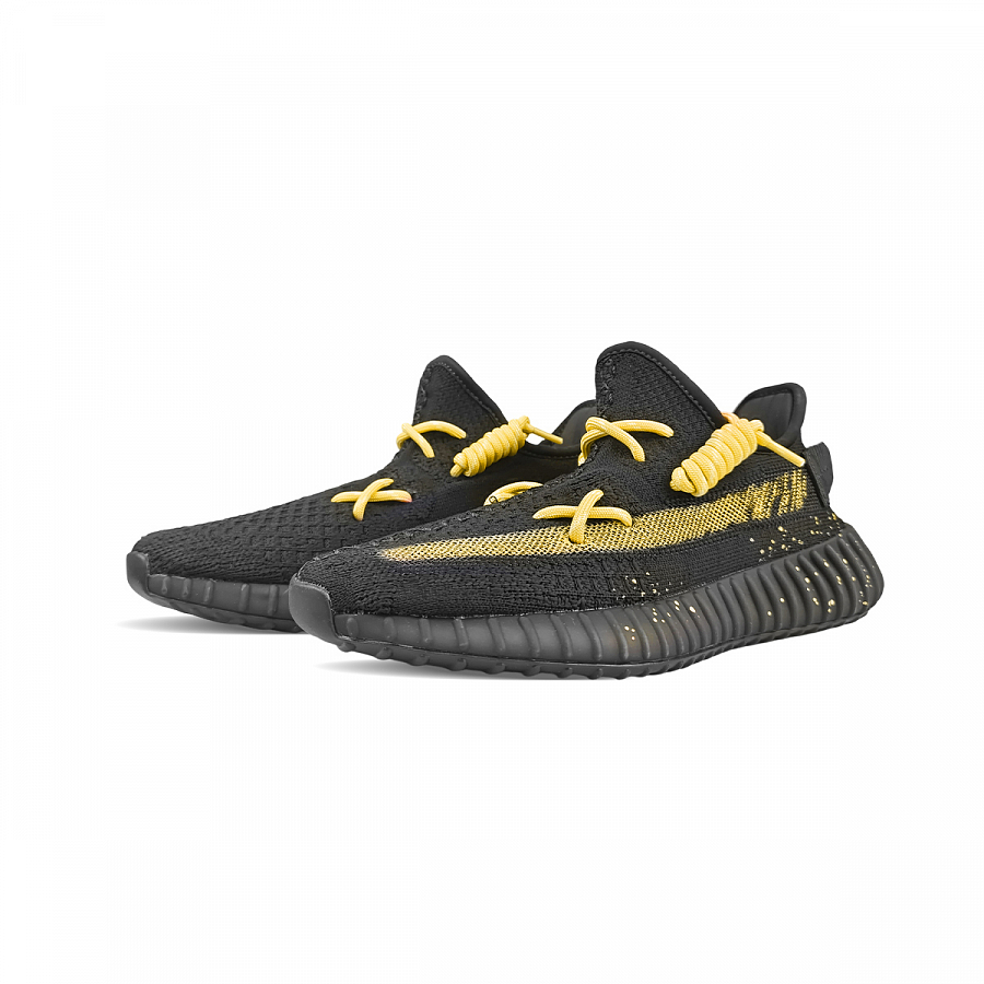 Adidas Originals Yeezy Boost 350 V2 Abrasion Resistant Low top Casual Shoes Unisex Black Yellow купить в интернет-магазине Yoocart с быстрой доставкой по России.