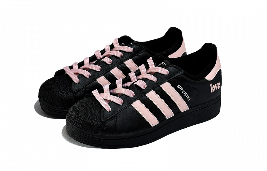 Adidas Originals Superstar 2 Puppy Fragment, Special Shoe Box Low Top Skateboard Shoes Unisex Black Pink купить в интернет-магазине Yoocart с быстрой доставкой по России.