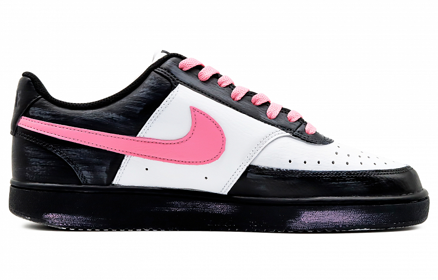 Nike Court Vision 1 Anti-Slip Wear-Resistant Low-Top Skateboard Shoes Women's Black Pink купить в интернет-магазине Yoocart с быстрой доставкой по России.
